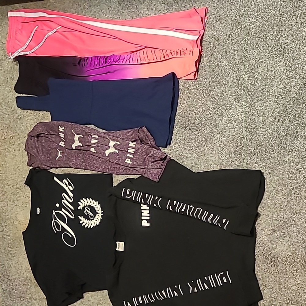 PINK VS Pink and Black Clothing Set Size Large